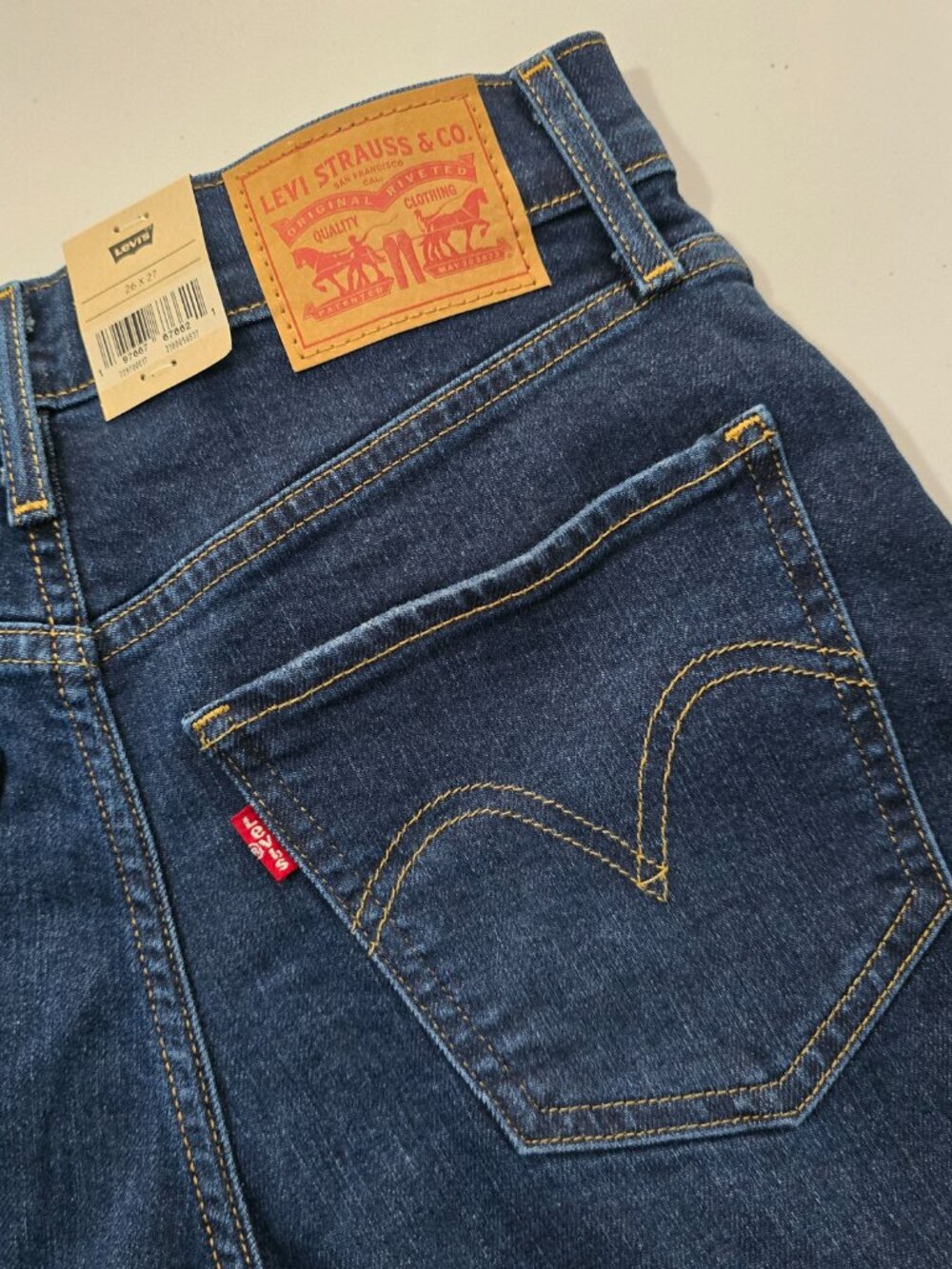 Levi's High Rise Wide Leg Ankle Jeans 26 Dark Wash NWT - Picture 4 of 8
